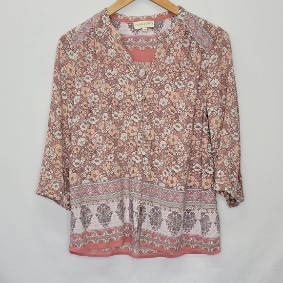 Cynthia Rowley Floral Button Up Blouse - Picture 2 of 12